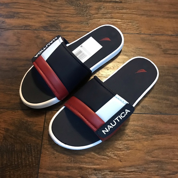 SLYDES NEW Mens Cali Slider Sandals Navy BNWT